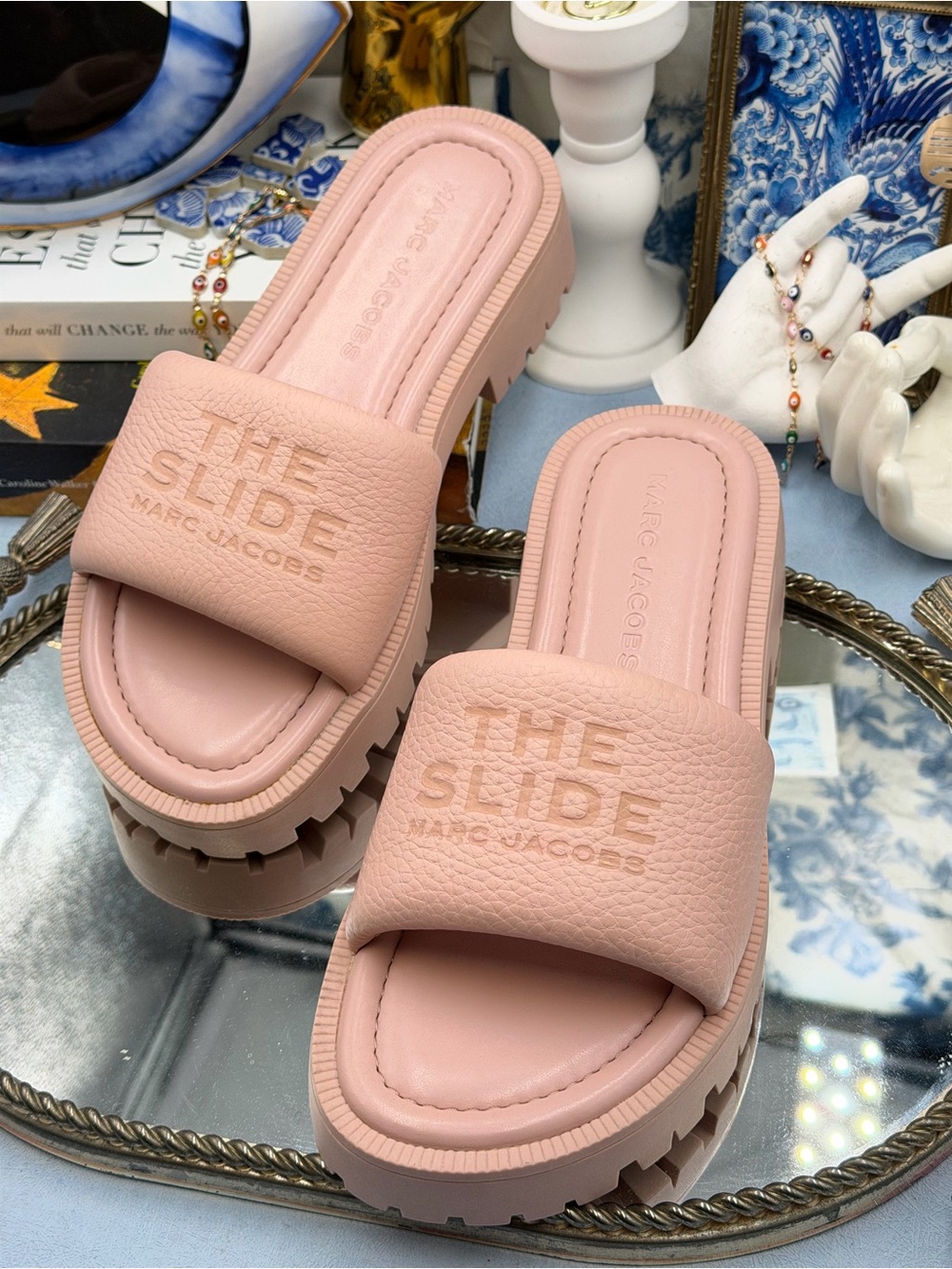 🆕 MARC JACOBS 🧿 NWOB The Lug Sole Slide, Pastel Pink - Sz 37 US 7 - Picture 7 of 12